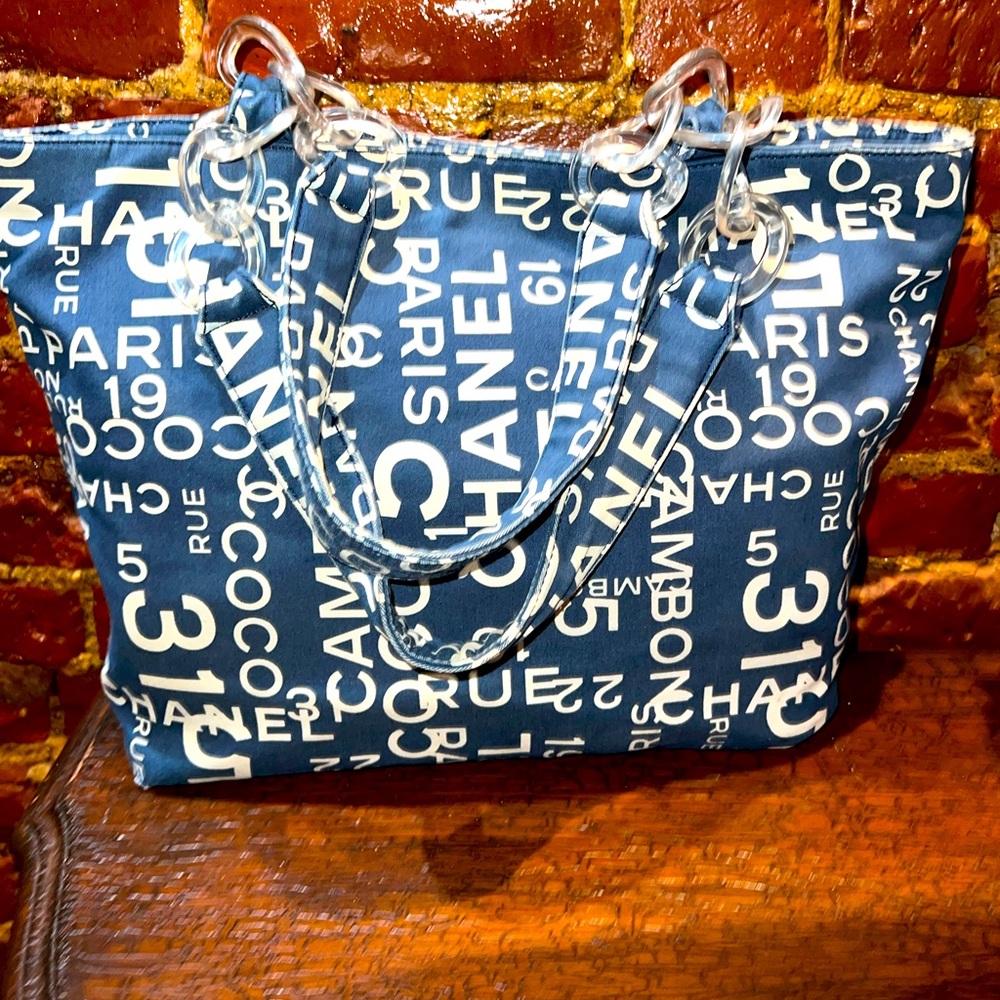 Chanel Rue Cambon Jumbo Canvas Tote